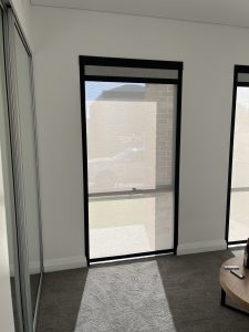 Black Frame Graphite Fabric Double