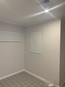 White Frame White Grey Fabric Single